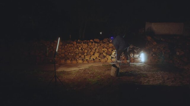 Weeding the ground, weeding the soil, clean the soil of weeds, remove weeds in the soil