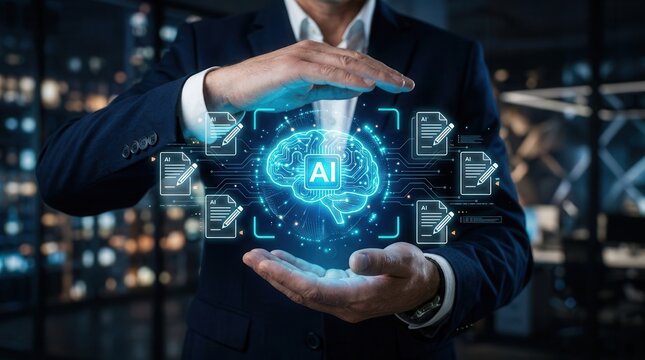 Artificial intelligence concept for automatic summarization, proofreading, and editing.