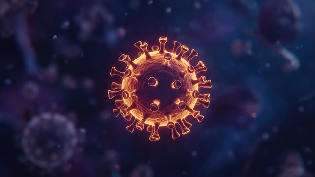 Cinematic Hantavirus Footage Microscopic View of a Deadly Virus
