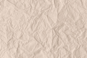Obraz premium Minimalist high-quality macro of crumpled ivory paper with delicate creases and neutral shadows