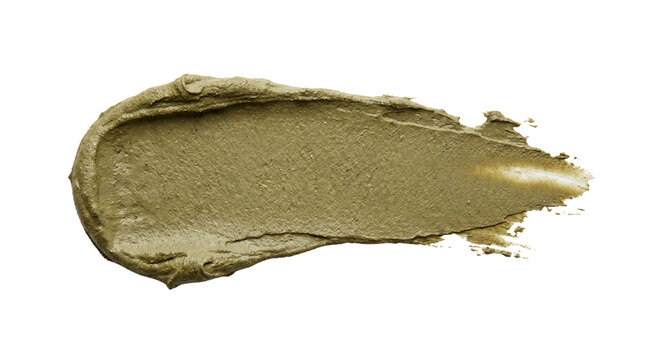 Green clay mud mask smear isolated on transparent background png