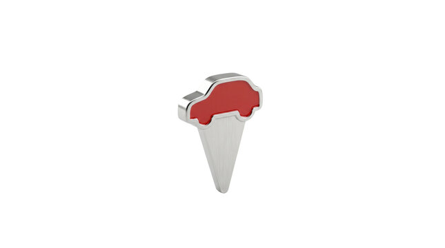 Red car map pin pointer isolated on transparent background png