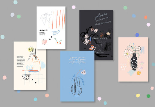 Floral Aesthetic Posters Layout