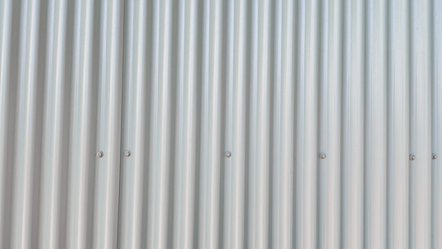 Corrugated metal sheet siding close up photograph