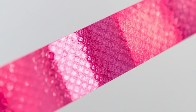 Pink abstract woven fabric texture background with diagonal patterns and reflective light.