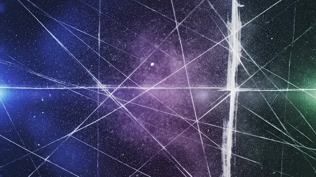 Abstract graphic of intersecting lines and light effects
