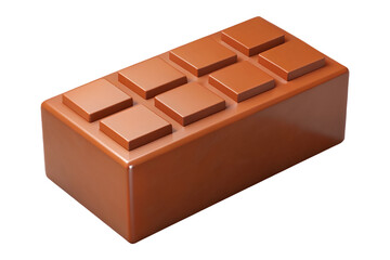 Naklejka premium Brown Lego Brick 3D, Toy Building Block Render Isolated on Transparent PNG