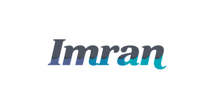Imran name with colorful gradient effect.