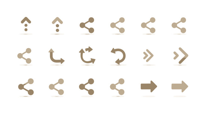 Collection of various arrow icons.