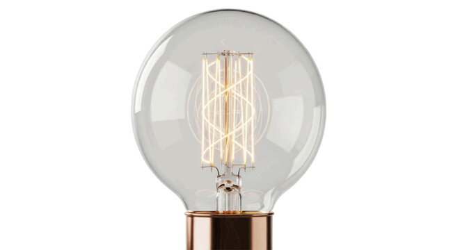 Minimal black silhouette icon, simple flat vector, bold black shape, no, no shading vintage edison style light bulb with glowing filament on a, flat icon style