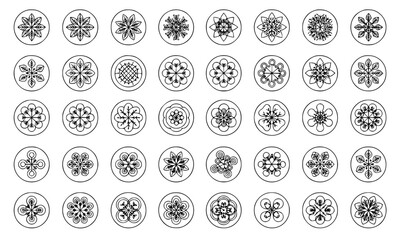 Architectural CAD tree symbols vector collection with top view vegetation for landscape plans © Romjan