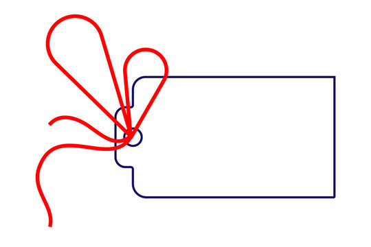 Hand drawn outlined label tag PNG. Doodle gift tag with loop string, sketch style blank label for branding, packaging, retail, ecommerce, scrapbooking, stickers and graphic design. High resolution