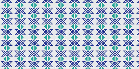 Fototapeta premium Seamless Geometric Pattern in Linocut Style for Minimalist Surface Printing and Textile Design