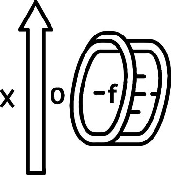 Scientific Diagram with Upward Arrow and Algebraic Symbols