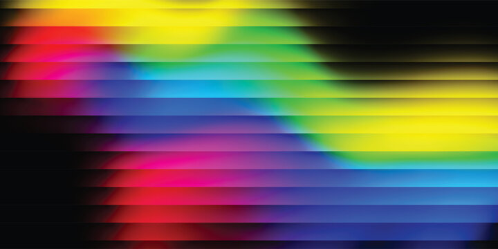 Abstract Rainbow Spectrum with Digital Glitch Effect and Horizontal Scanlines