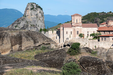 Fototapeta premium Panoramic view of Meteora Monasteries, Thessaly, Greece