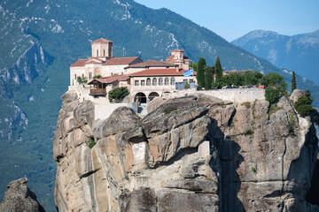 Fototapeta premium Panoramic view of Meteora Monasteries, Thessaly, Greece