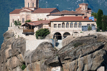 Fototapeta premium Panoramic view of Meteora Monasteries, Thessaly, Greece