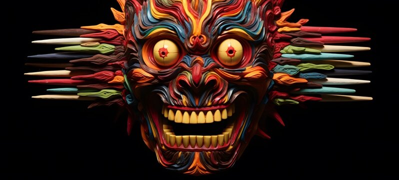 ifrit undead shaped matchstick carving,generative AI
