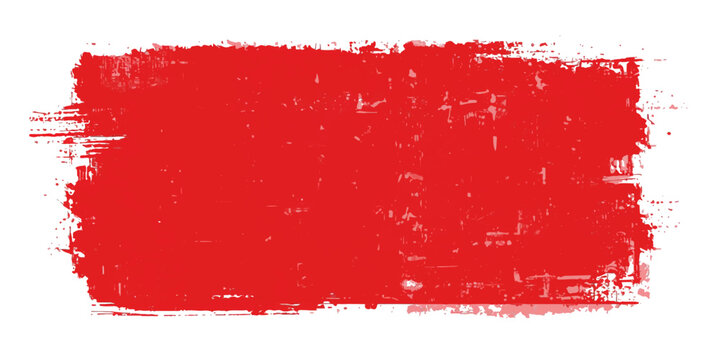 Red grunge background with paint splashes and brush strokes creates a textured art illustration for a Christmas card or blood splatter wallpaper design