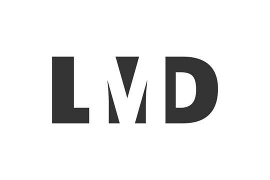 LMD logo design. Initial letter L M D bold font style for tech startups, consulting, corporate branding. Creative company name, headlines typography identity, trendy logotype.