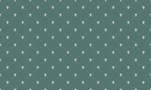 Elegant teal background featuring a repeating fleurdelis pattern.  Perfect for invitations, websites, or any project needing a sophisticated, classic touch.