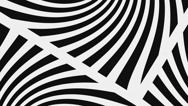 Op art design ,Abstract Black and White Optical Illusion Background with Twisted Geometric Spiral Lines