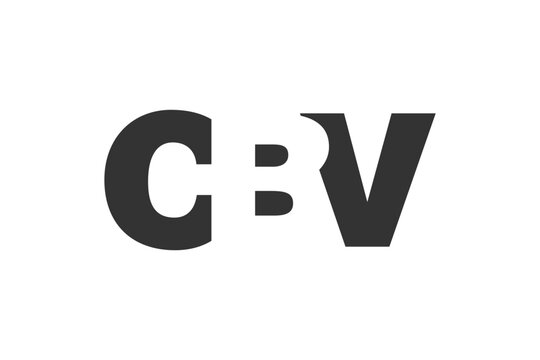 CBV logo design. Initial letter C B V bold font style for tech startups, consulting, corporate branding. Creative company name, headlines typography identity, trendy logotype.
