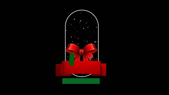 vector ribbon banner reveal effect for montage opening with alpha channel