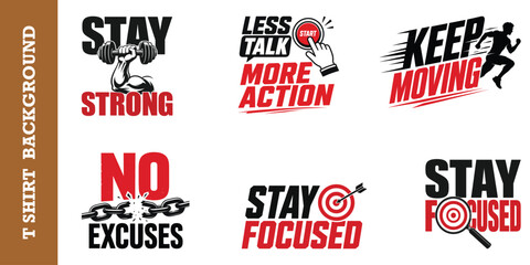 Graphic typography collection for apparel with motivational quotes and business symbols set. © jubayer95