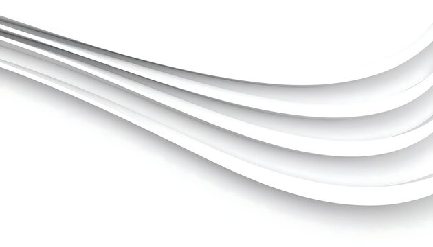 Abstract white curves.  Layered, smooth, flowing lines create a sense of motion and depth