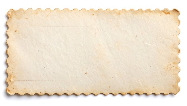 Aged, blank vintage postcard