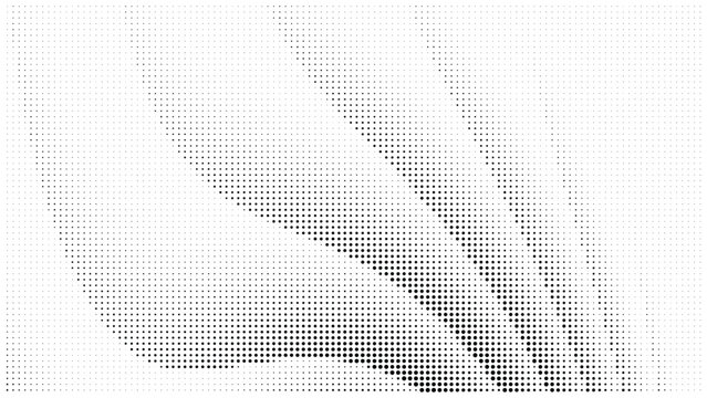 Black and white halftone radial dot pattern with halftone abstract gradient monochrome geometric