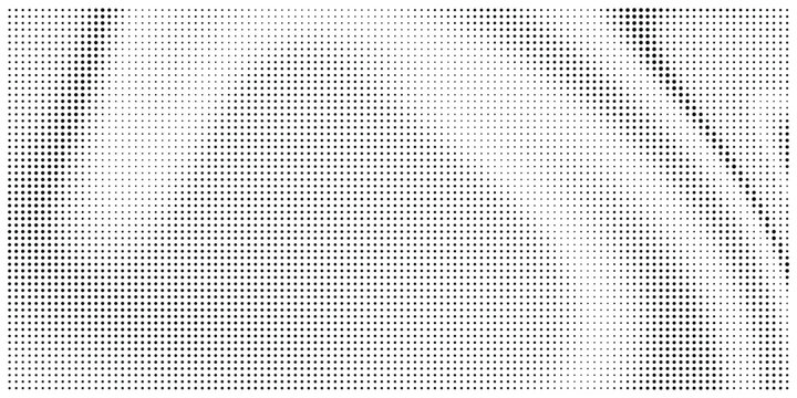 Monochrome halftone dot pattern with faint diagonal streaks abstract background pop art halftone