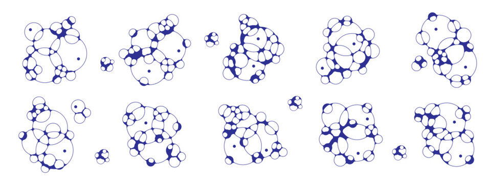 Soap bubbles Effervescent effect Fizz drink symbol Bubbles of foam, oxygen, soap