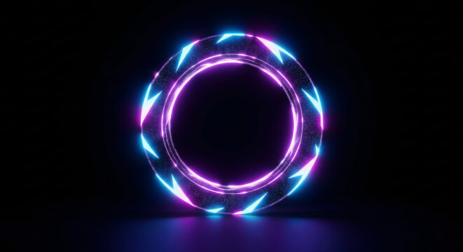 Vibrant blue-purple cosmic vortex encircled by dynamic white-blue electric lightning bolts