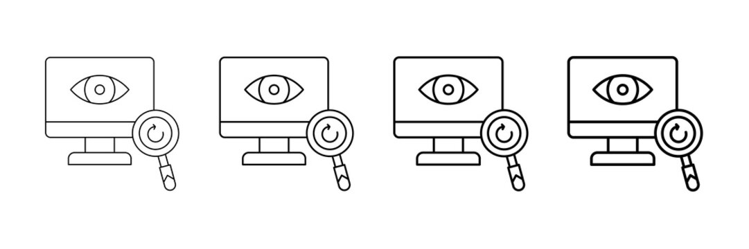 Feature Preview Icons Vector Set In Different Stroke Line Style