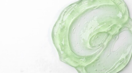 Obraz premium Green gel texture, skincare and cosmetic product concept extreme close-up, copy space, detail background