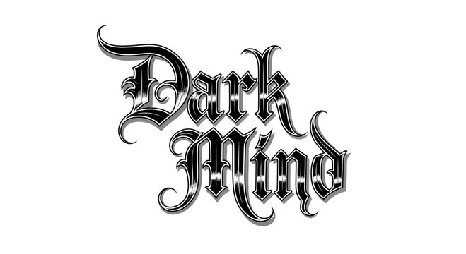 Dark Mind gothic lettering