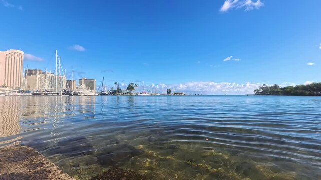 Ala Wai Boat Harbor Honolulu Hawaii Marina Calm Waters