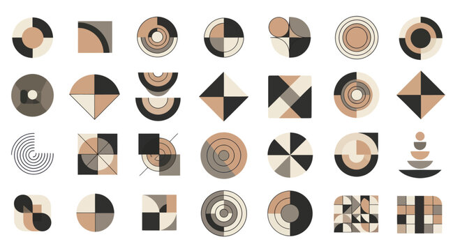 Abstract Geometric Shapes and Patterns Collection.