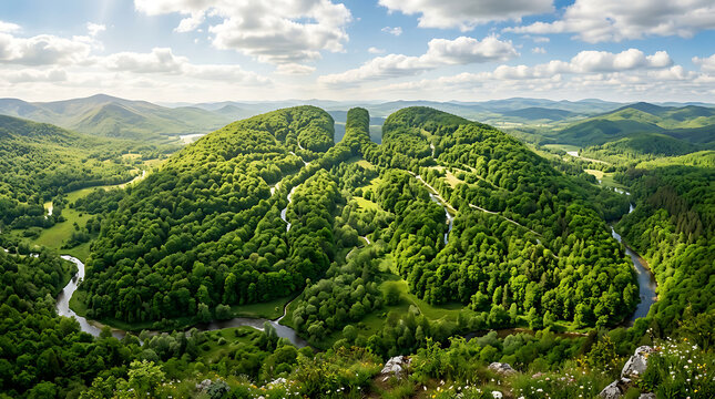 Green lungs of the Earth, a symbol for World No Tobacco Day, representing clean air and nature's health