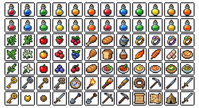 Pixel RPG Item Icon Set Fantasy Game Assets