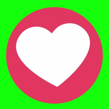 Animated FB Facebook Heart Button with Circle