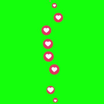 Flowing Heart Button FB Facebook