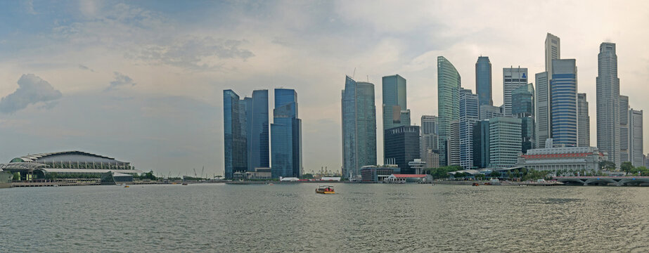 Singapore urban skyline from Marina bay 