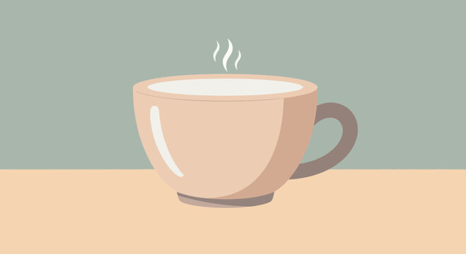 A steaming hot coffee cup 6.