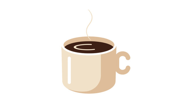 A steaming hot coffee mug.