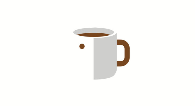 A white ceramic coffee mug.
