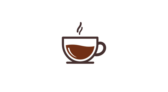 Steaming hot coffee cup icon 1.